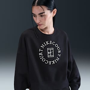 NikeCourt Heritage Phoenix Fleece Women's Over-Oversized Crew-Neck